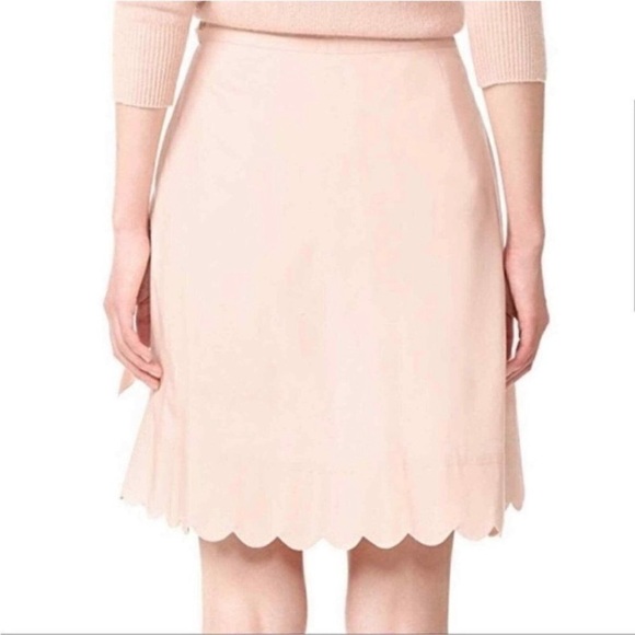 Club Monaco Skirt Tied waist Scalloped trim Blush - Picture 3 of 11